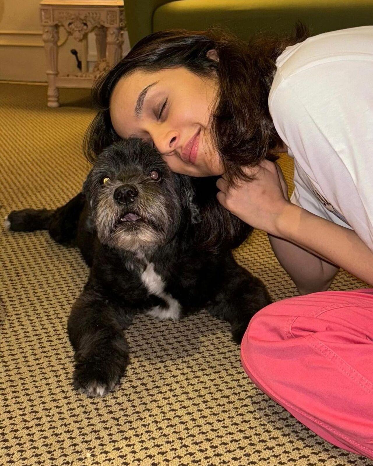 The actress is also up to date about the latest trends on social media. Sharing a picture with her pet dog, she wrote, 