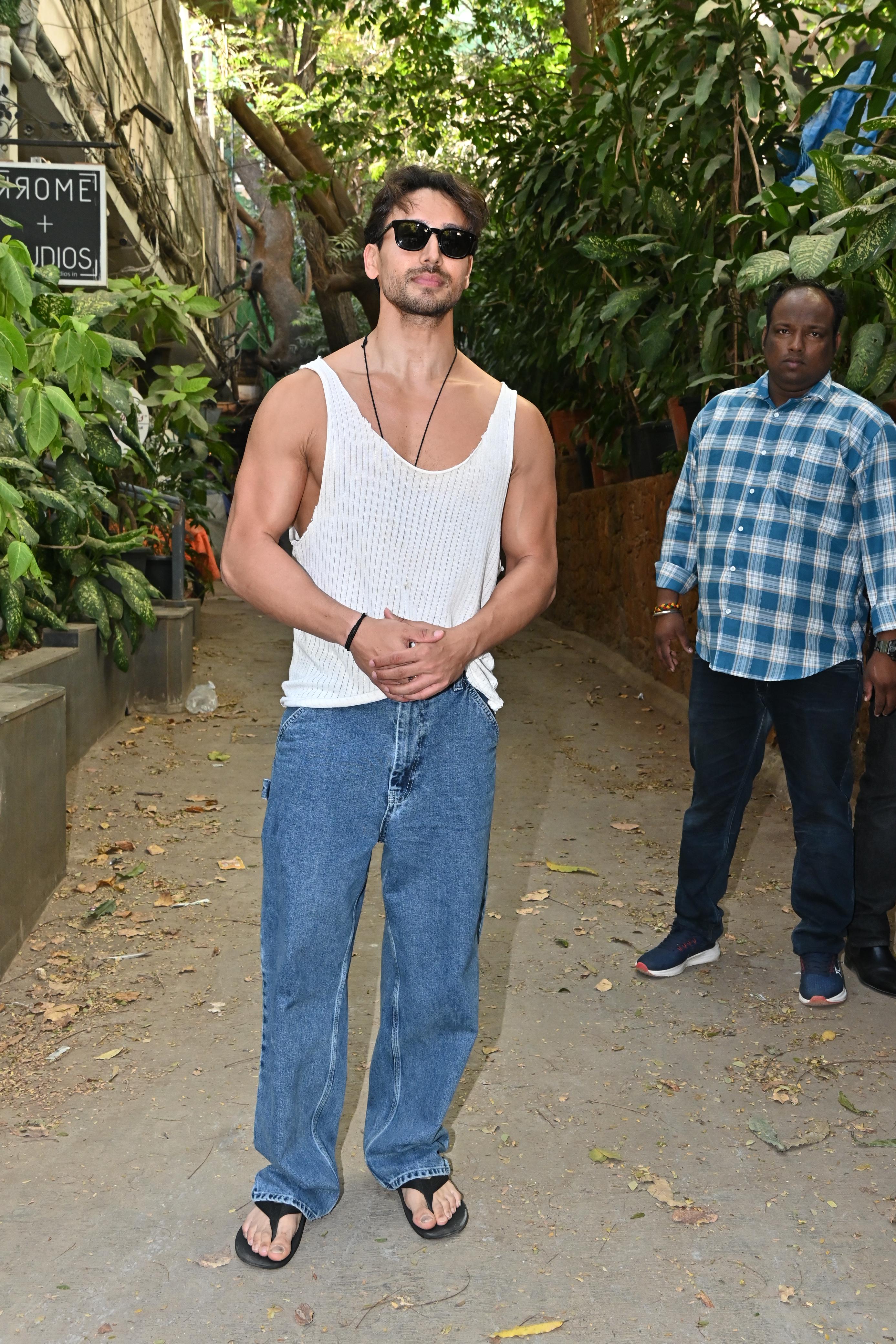 Tiger Shroff was clicked as he went out and about in the city