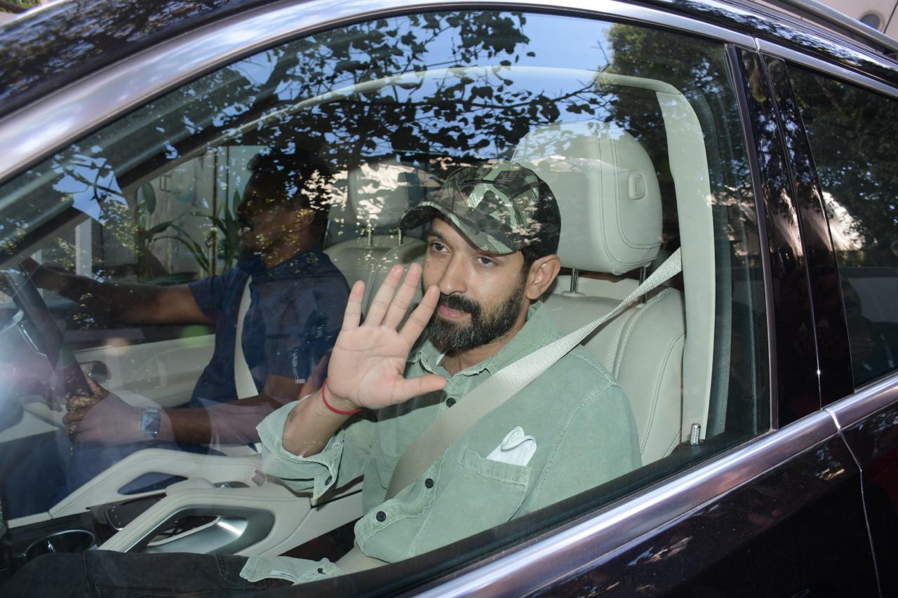 Vikrant Massey was snapped as he took his wife Sheetal and baby boy home