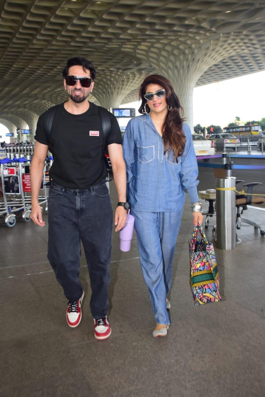 Ayushmann Khurrana and Tahira Kashyap aced their airport looks in comfy outfits as they jetted off for Goa