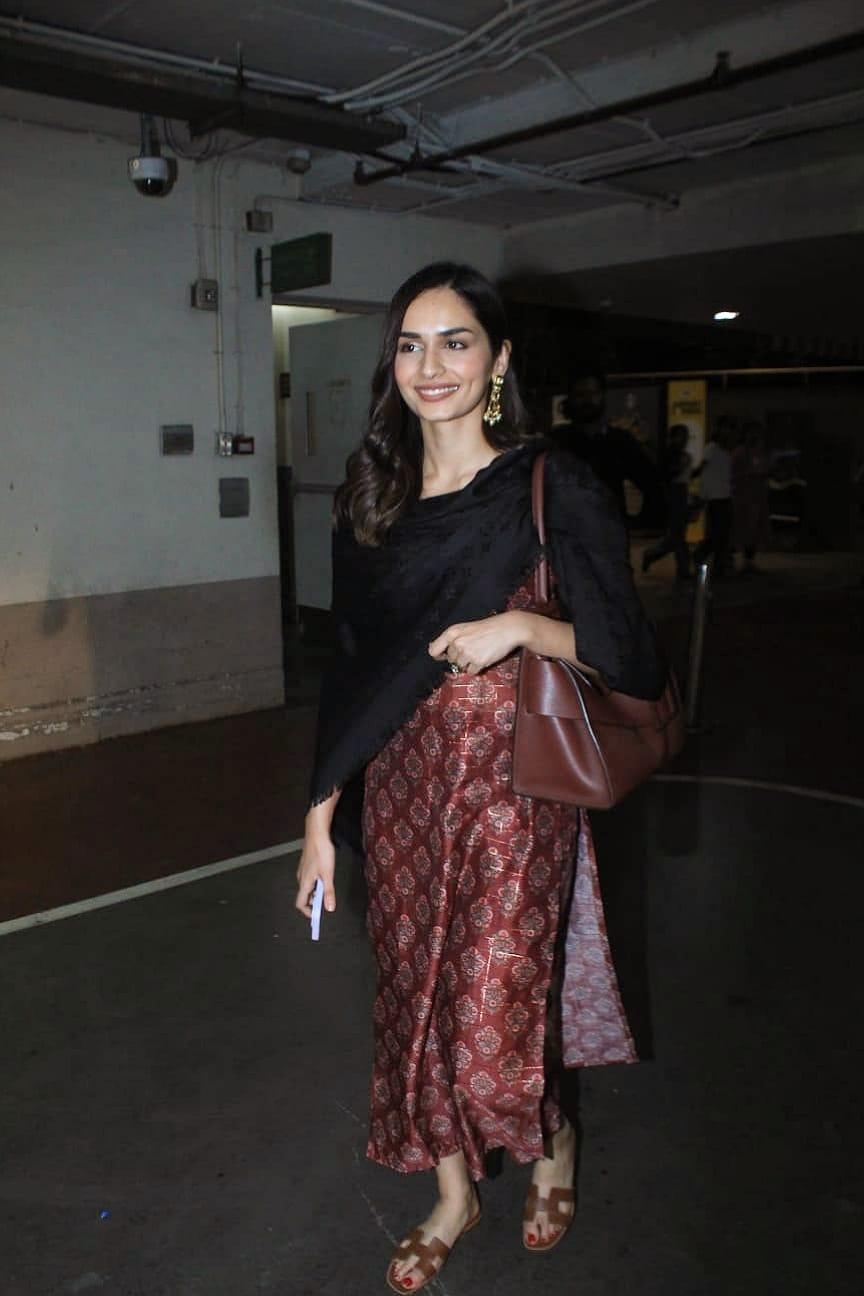 Manushi Chhillar was clicked as she went out and about in the city