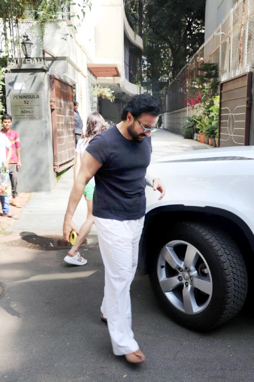 Saif Ali Khan went out and about in the city wearing comfy outfit