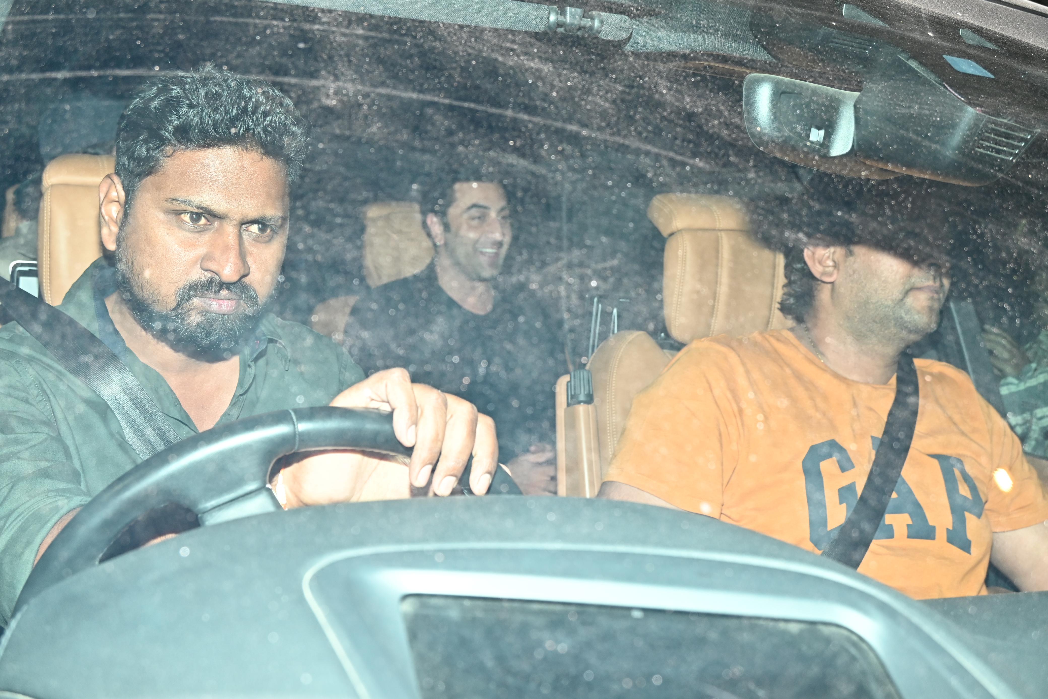 Vicky and Ranbir Kapoor were clicked as they left from Bhasali's birthday party together
 