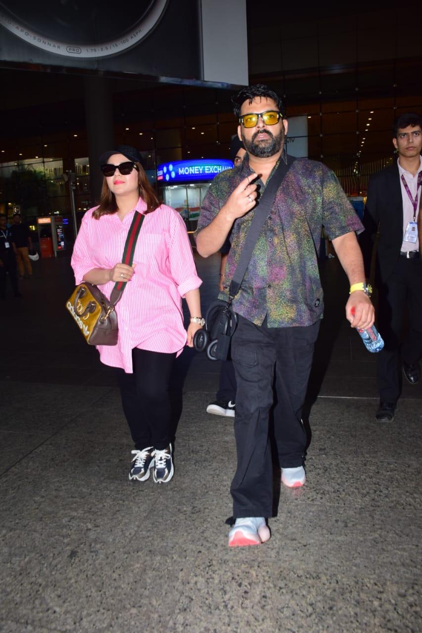 Kapil Sharma was seen arriving at the Mumbai airport today