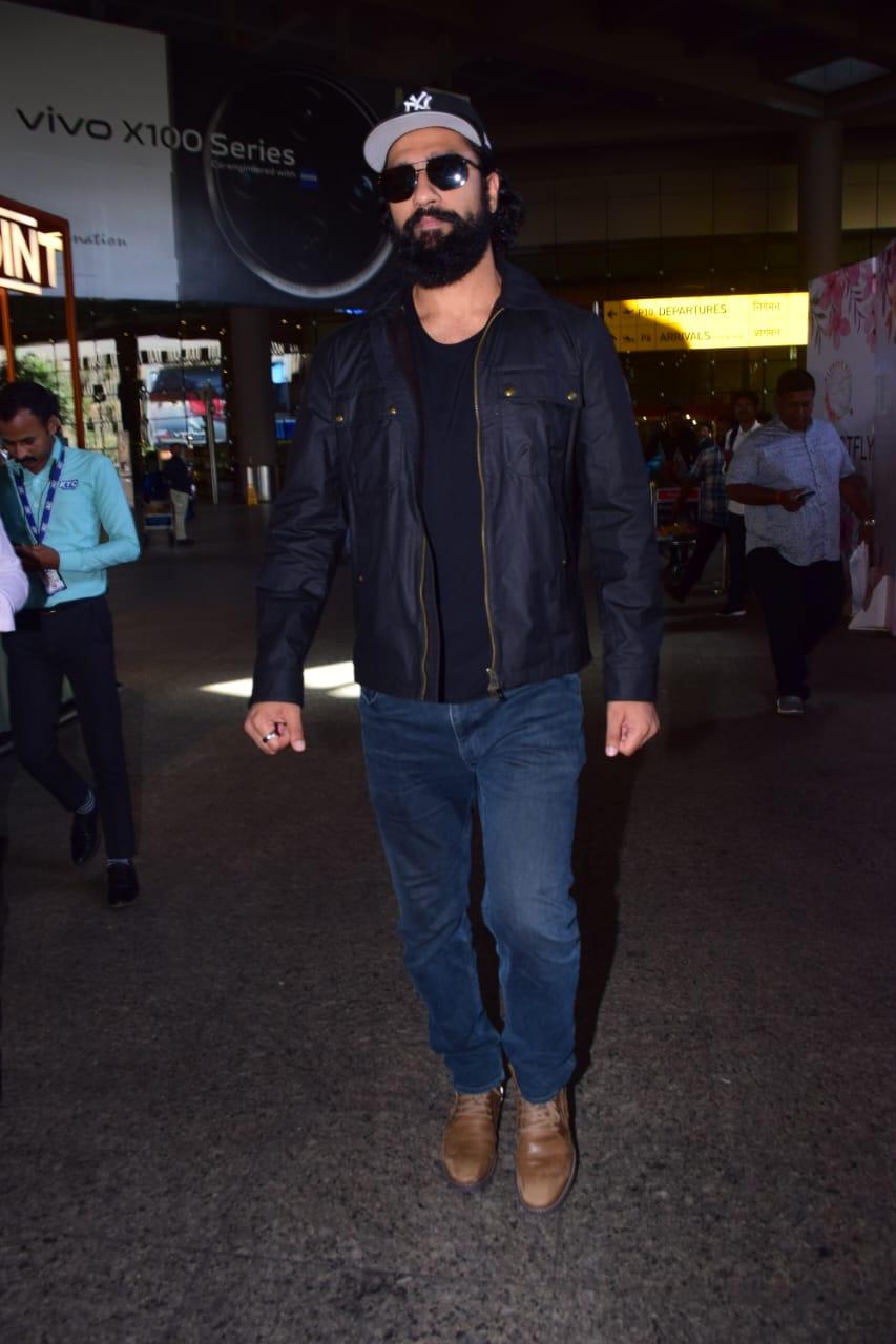Vicky Kaushal was spotted at the Mumbai airport today