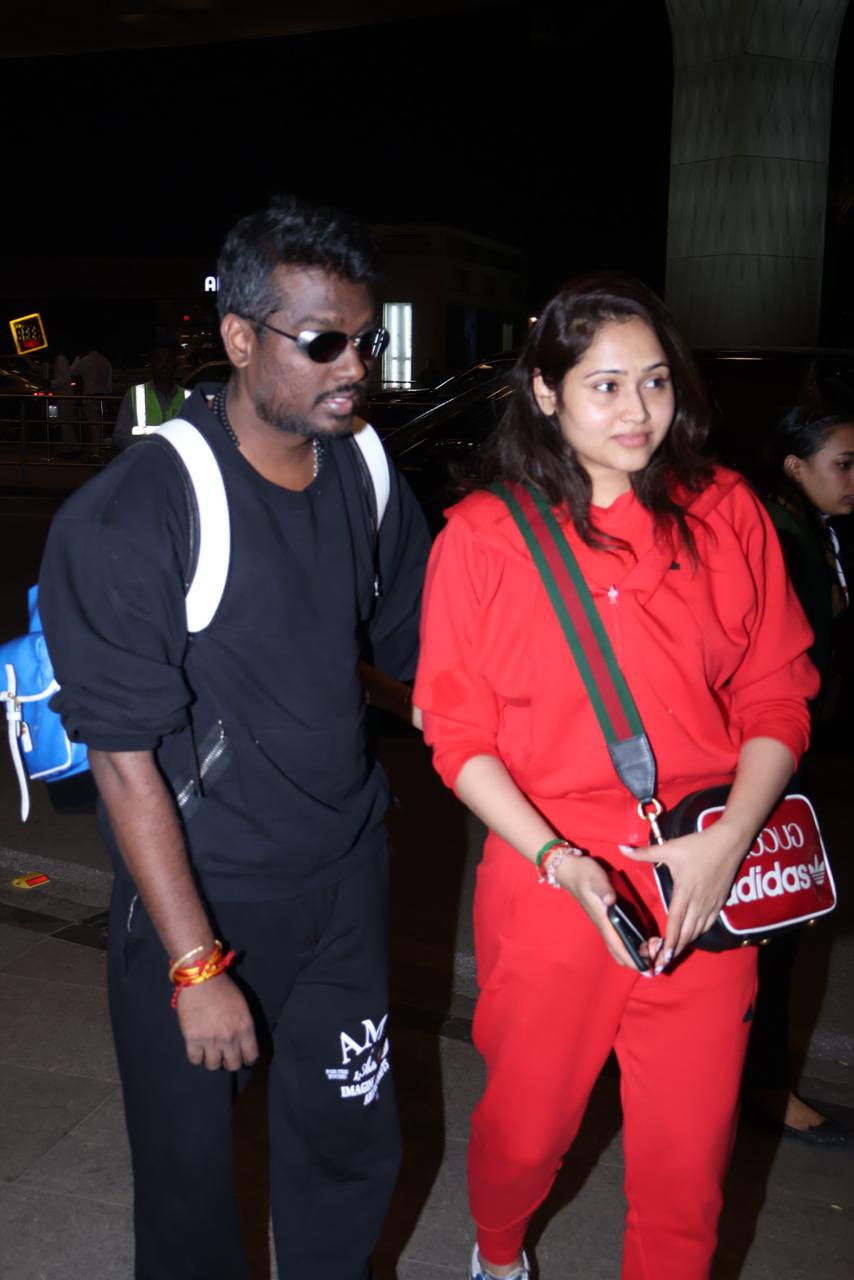 Director Atlee was snapped at the airport with this wife at the Mumbai airport