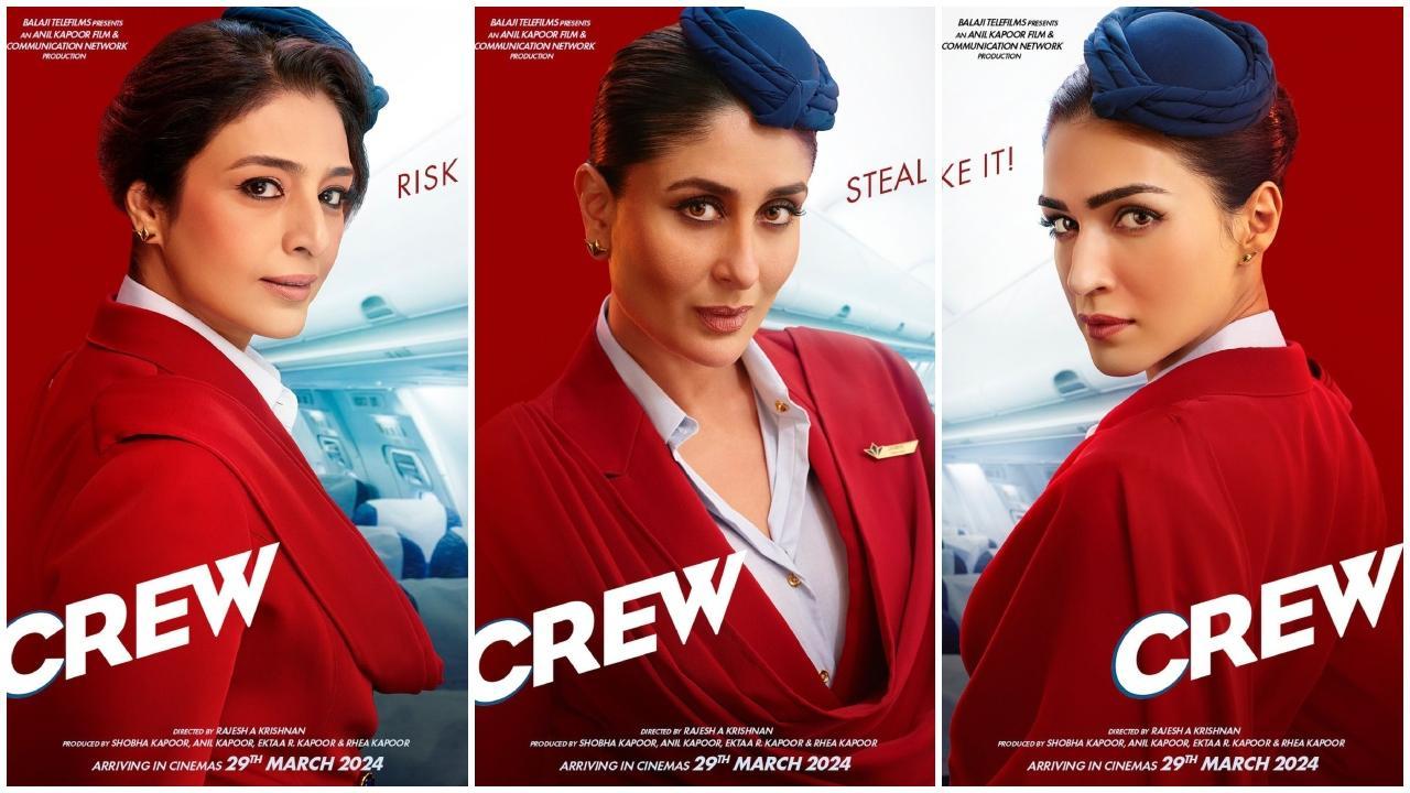Tabu, Kareena Kapoor Khan, Kriti Sanon's first posters from Crew out