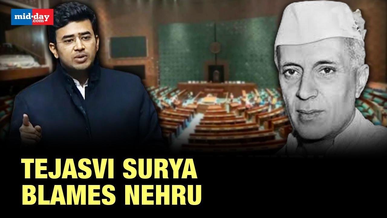 BJP’s Tejasvi Surya blames JL Nehru for Hindi imposition on southern states