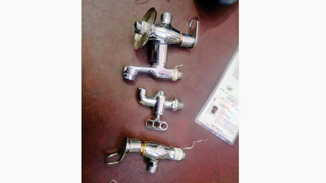Valves that were recovered from the accused