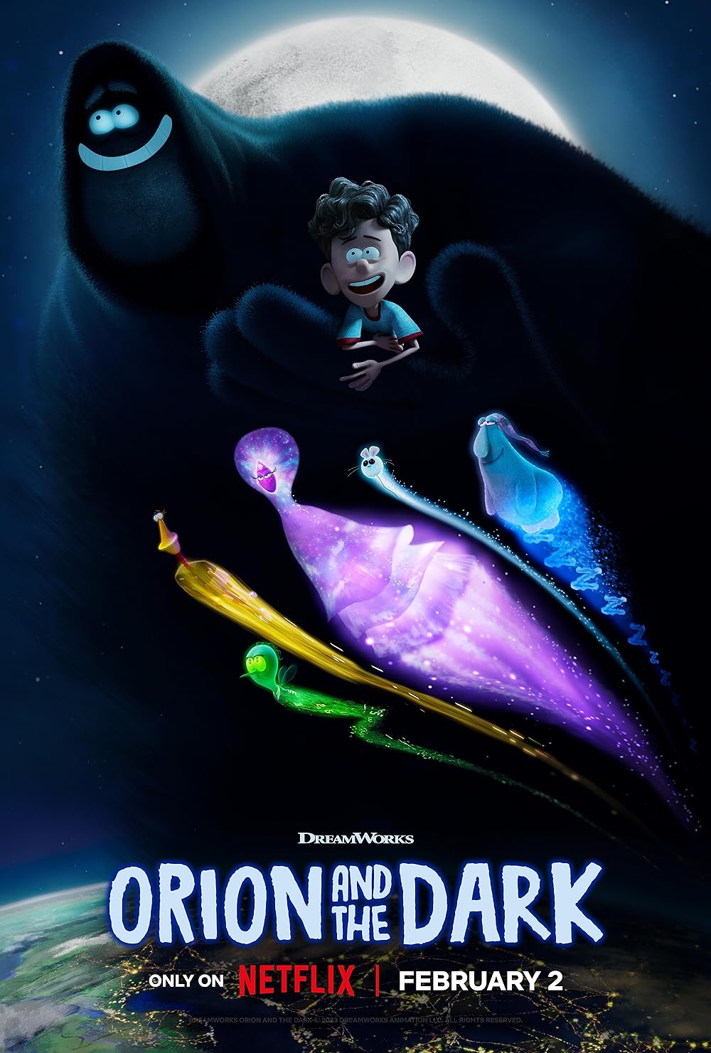 Orion and the Dark (February 2) - NetflixFollowing Orion, a young boy afraid of heights, pets, and the dark, the animated series takes him on a nighttime trip to prove that the only thing to fear is fear itself. Streaming on Netflix from February 2.