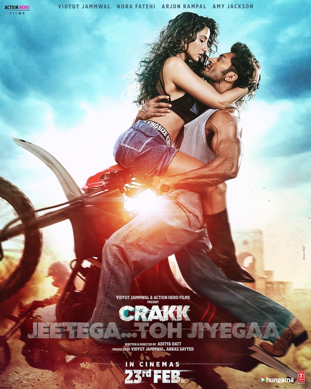 Crakk - Jeetega Toh Jiyegaa (February 23) - In TheatresFeaturing Vidyut Jammwal, Arjun Rampal, Amy Jackson, and Nora Fatehi, 