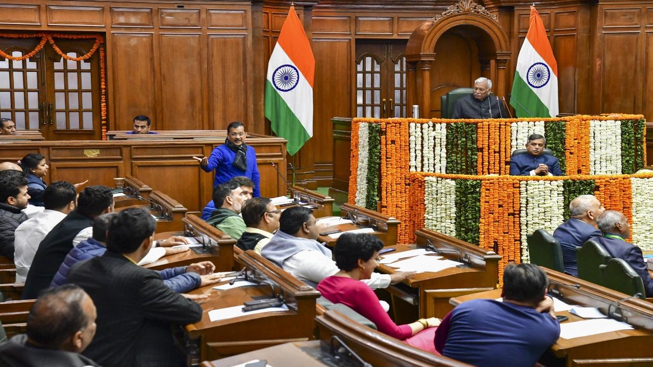 Since seven of the eight BJP legislators were suspended for the remainder of the session for allegedly interfering during the Lieutenant Governor's address on Thursday, Leader of Opposition Ramvir Singh Bidhuri was the only opposition MLA who was present in the House during the trust vote