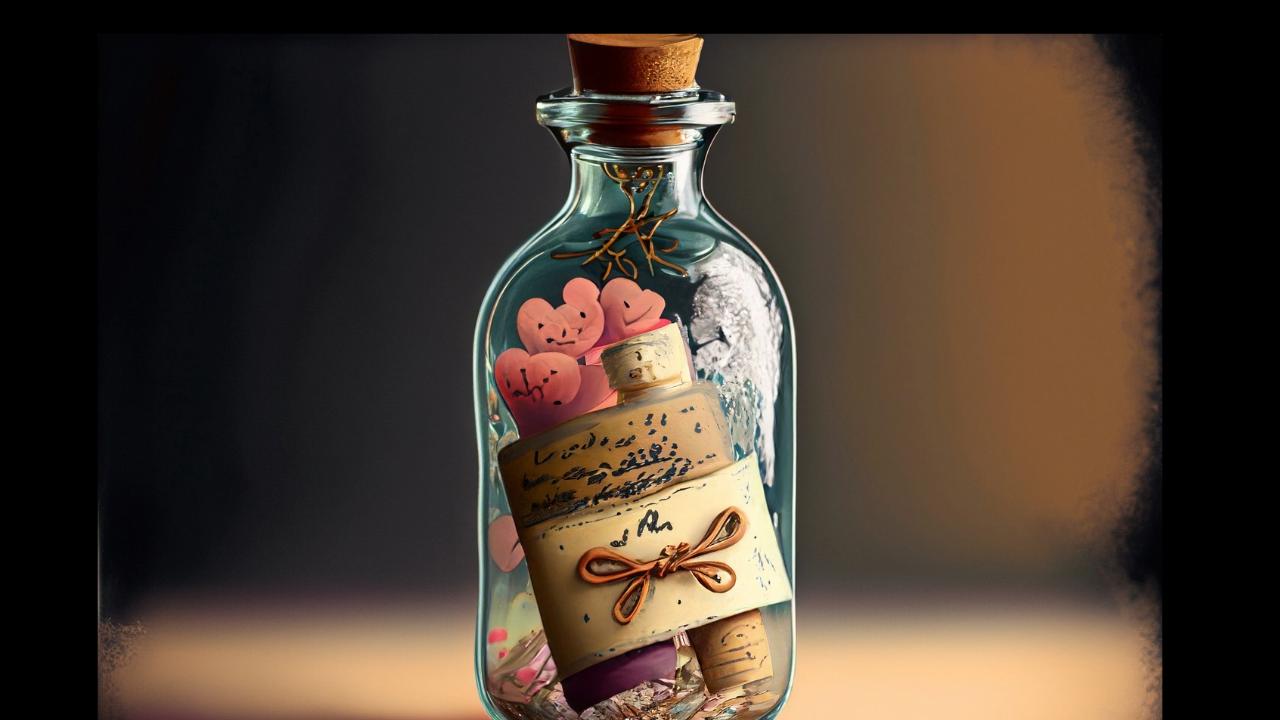 For a more whimsical touch, try crafting a ‘Message in a Bottle,’ where love notes are written and placed inside a decorative bottle or jar, serving as a charming centrepiece