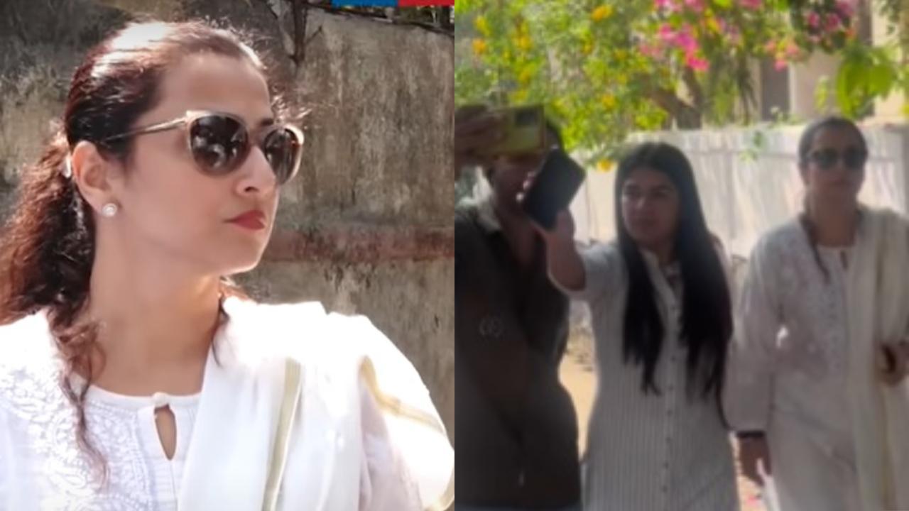 Vidya Balan reacts to a fan trying to take selfie at Pankaj Udhas’ funeral