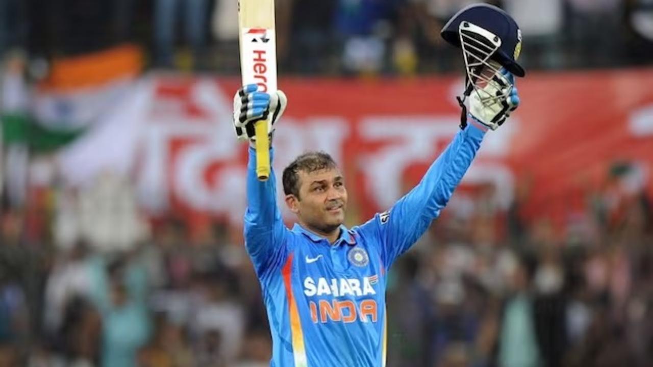 Virender Sehwag
Former Indian opening batsman Virender Sehwag comes second on the list. On December 8, 2011, he accumulated 219 runs in 149 balls including 25 fours and 7 sixes against West Indies