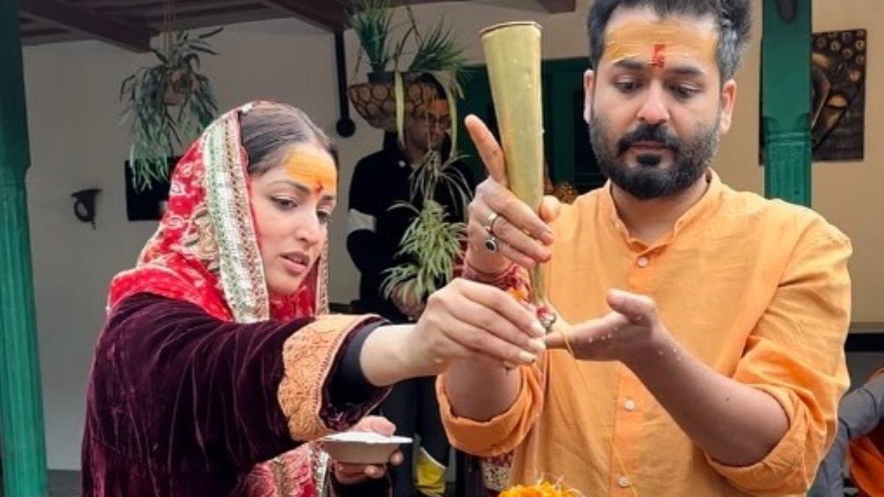During the trailer launch of 'Article 370' this month, the couple announced the good news. 