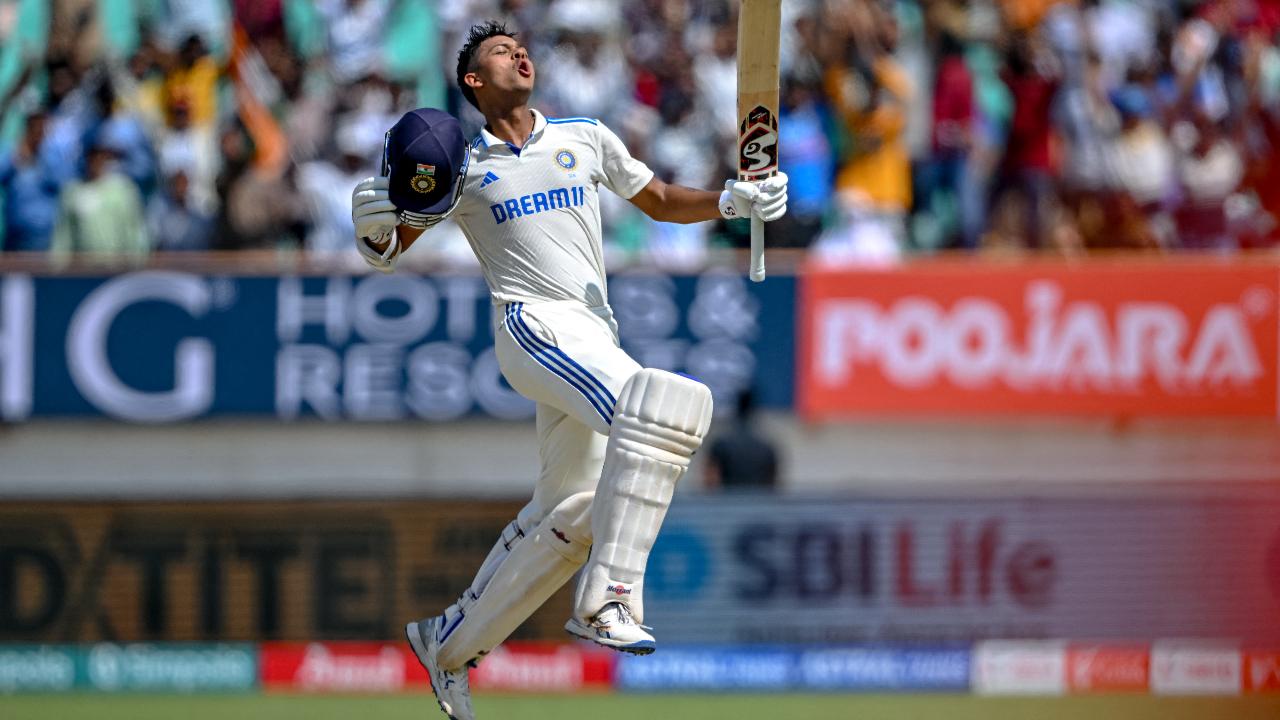 In India's second innings, opening batsman Yashasvi Jaiswal scored an unbeaten 214 runs in 236 deliveries including 14 fours and 12 sixes/ With this, he smashed his second double-hundred in tests