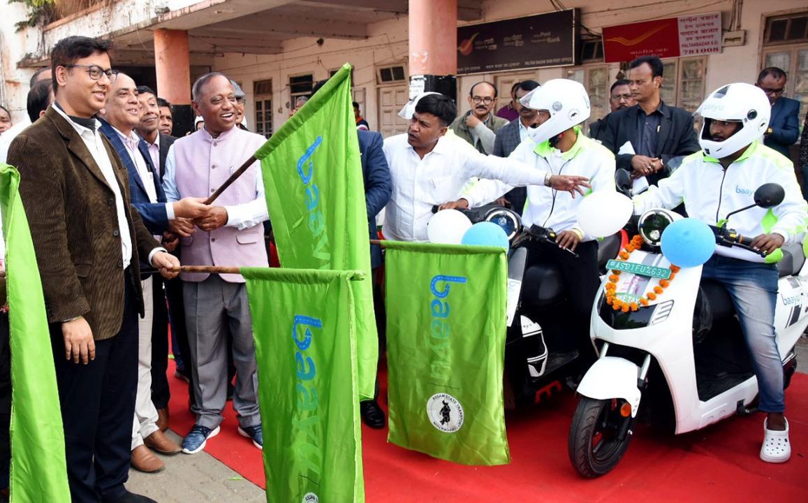 Assam launches India's first 100 pc Electric Bike Taxi Service via 'Baayu'