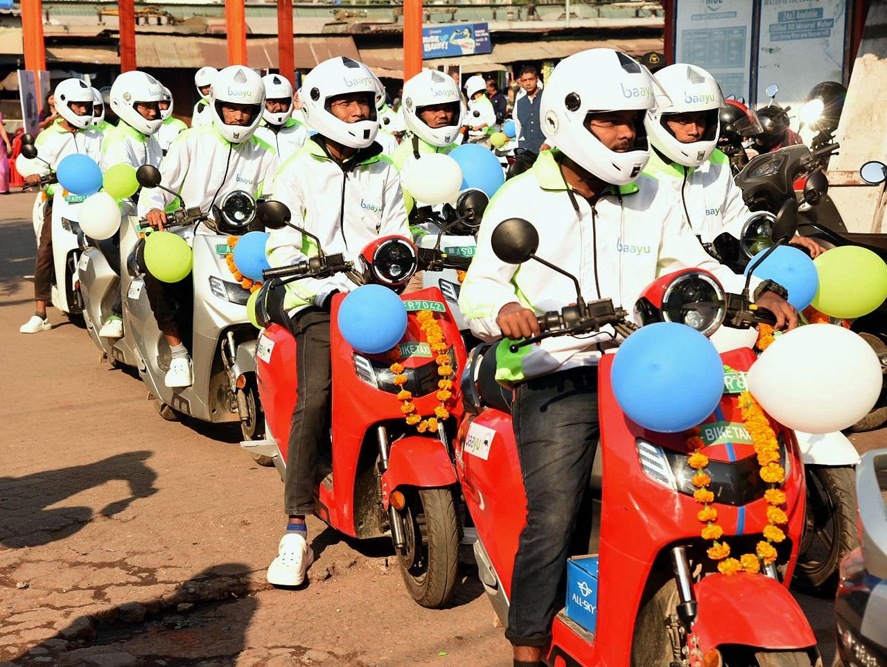 The event witnessed the unveiling of India's first app-based 100% electric and decentralized bike taxi services