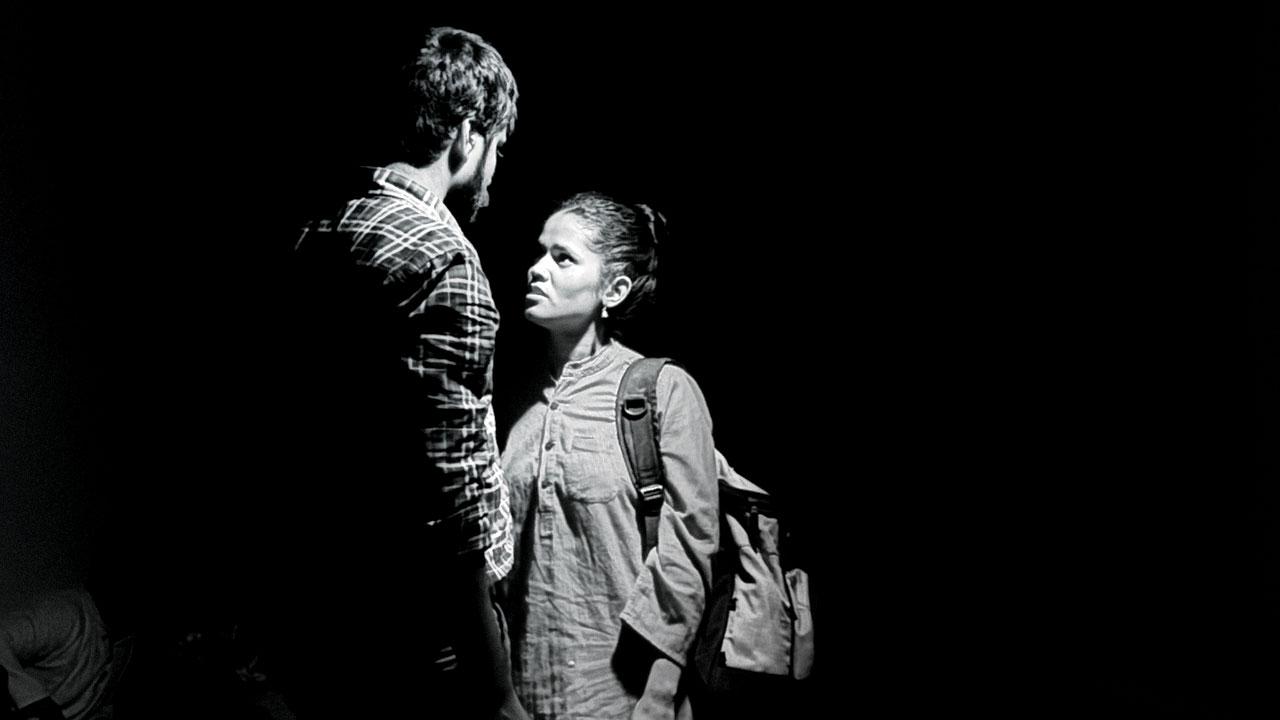 The play, which has a black-and-white ambience, features young people on the cusp of adulthood, drawing in their own aspirations for the future of their country and their lives