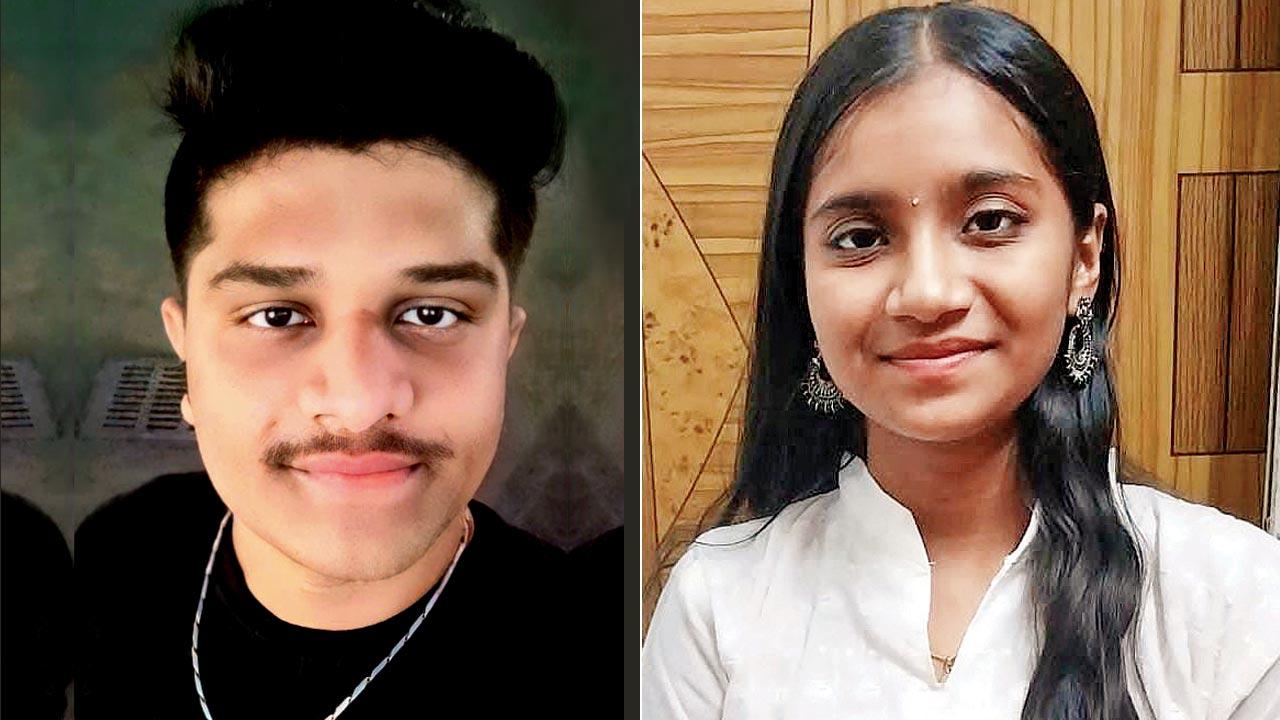 Pratik Lokhande, student of hotel management; (right) Zeel Parmar, commerce student