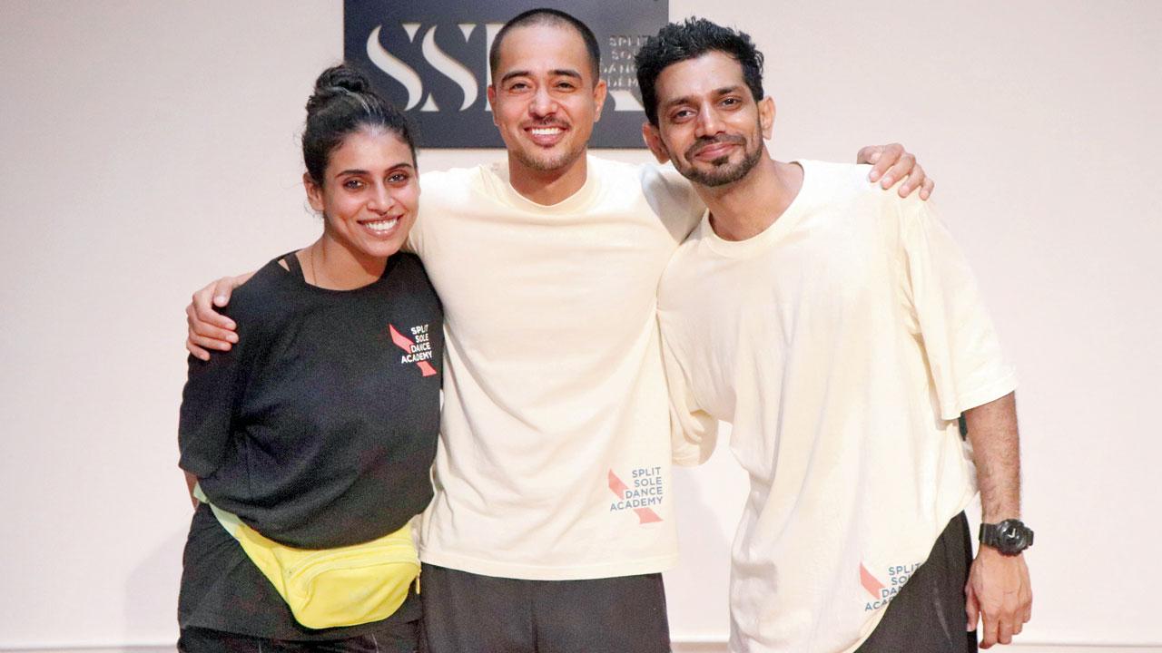 The core team members (from left) Afia Modak, Dhiraj Bakshi and Harshad Gohil