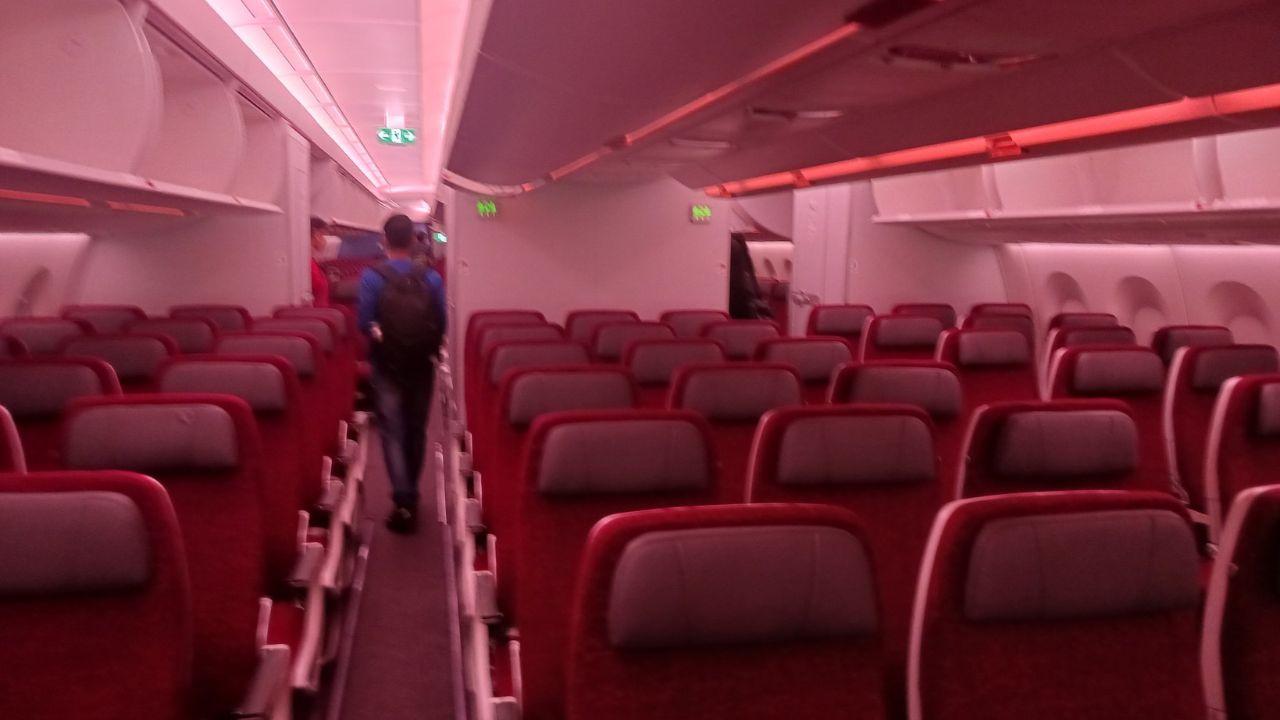 Economy section of the Airbus A350