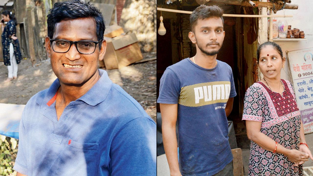 Ashok Lotankar, resident (right) Devika Sawant, resident