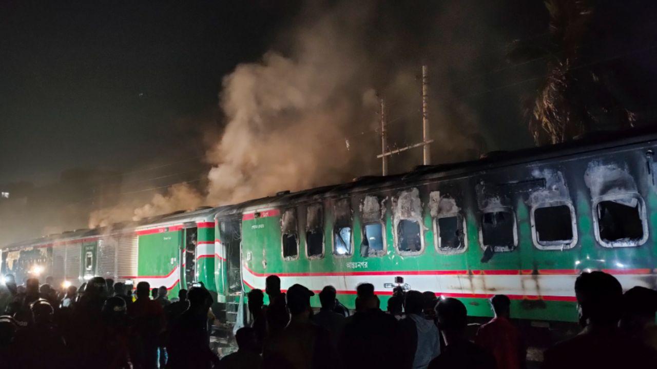 IN PHOTOS: Four dead, many hurt in train fire in Bangladesh 