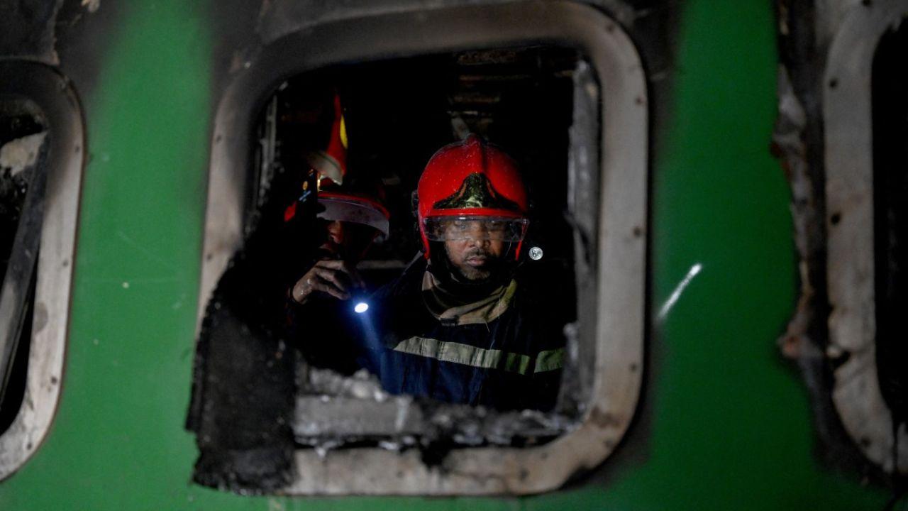 Authorities, including the Dhaka Metropolitan Police, suspect foul play and term the train fire a 