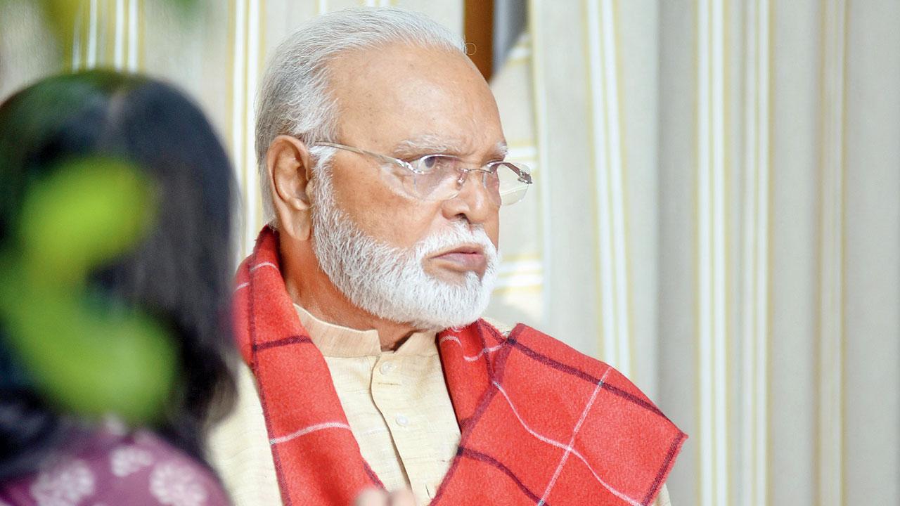 Minister Chhagan Bhujbal at his residence in Nariman Point on January 30. Pic/Sameer Markande