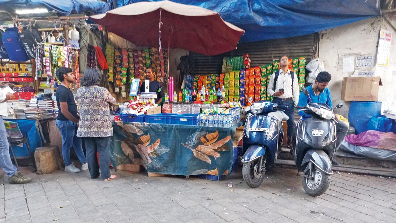 The shop outside Churchgate station where cigarettes were being sold surreptitiously