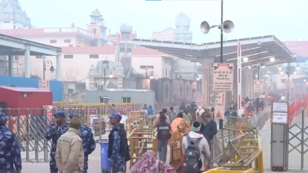 Devotees in Ayodhya braved the early morning cold to visit the Ram Janmabhoomi Temple and seek the darshan of Ram Lalla.