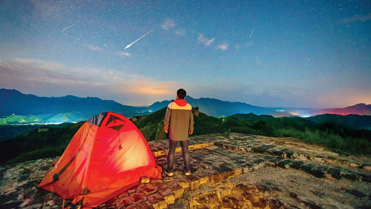To spot the meteor shower, find a location at a slight height which is away from the city lights. Representation pic