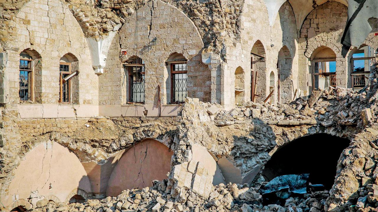 Gaza City’s 17th century Qasr al-Basha damaged in an airstrike; PIC/AP