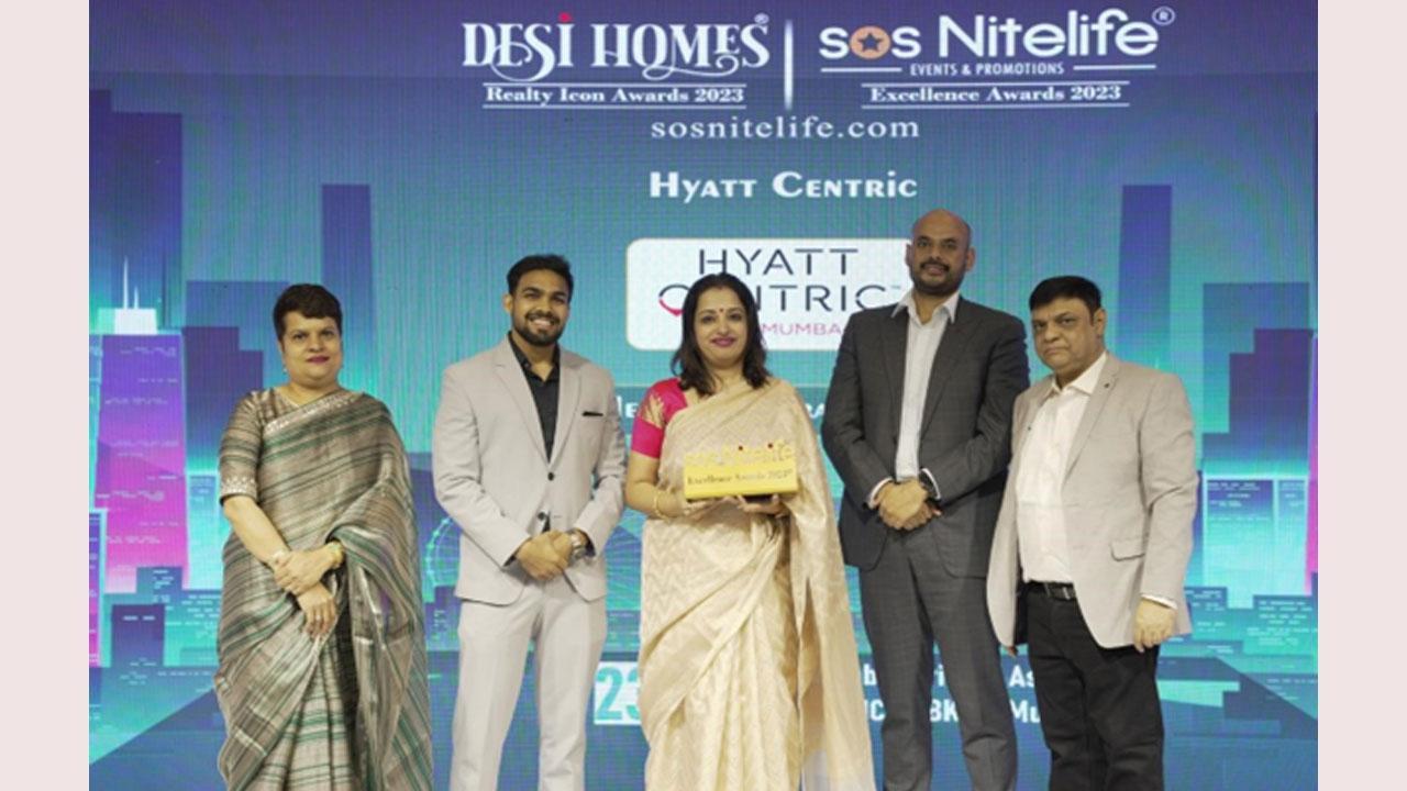 Sesame by Hyatt Centric was Awarded as the  Best New Restaurant of the Year - Mumbai at  SOS Nitelife Excellence Awards 2023 