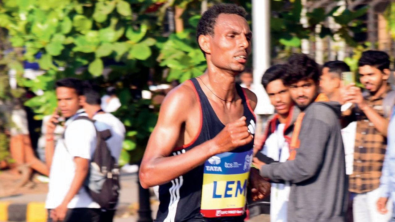 Men’s winner Hayle Lemi stamped his class all over the race
