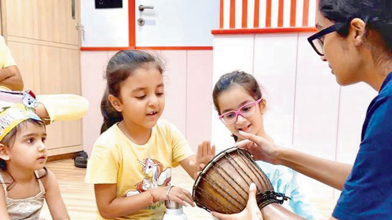 Children participate in a previous session