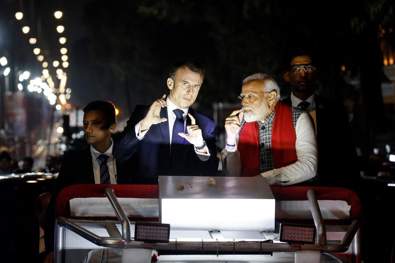 Macron will be the chief guest at Friday's Republic Day celebrations at the Kartavya Path, the ceremonial boulevard in the heart of the national capital. Prime Minister Modi was the guest of honour at the prestigious Bastille Day Parade in Paris in July last