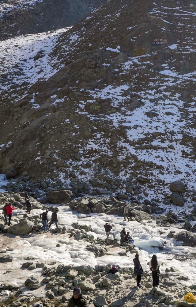 Srinagar city recorded a minimum temperature of minus 4.3 degrees Celsius on Sunday night, up from minus 5.6 degrees Celsius noted the previous night