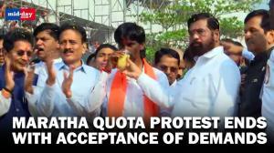 Manoj Jarange ends hunger strike with a glass of juice from CM Shinde