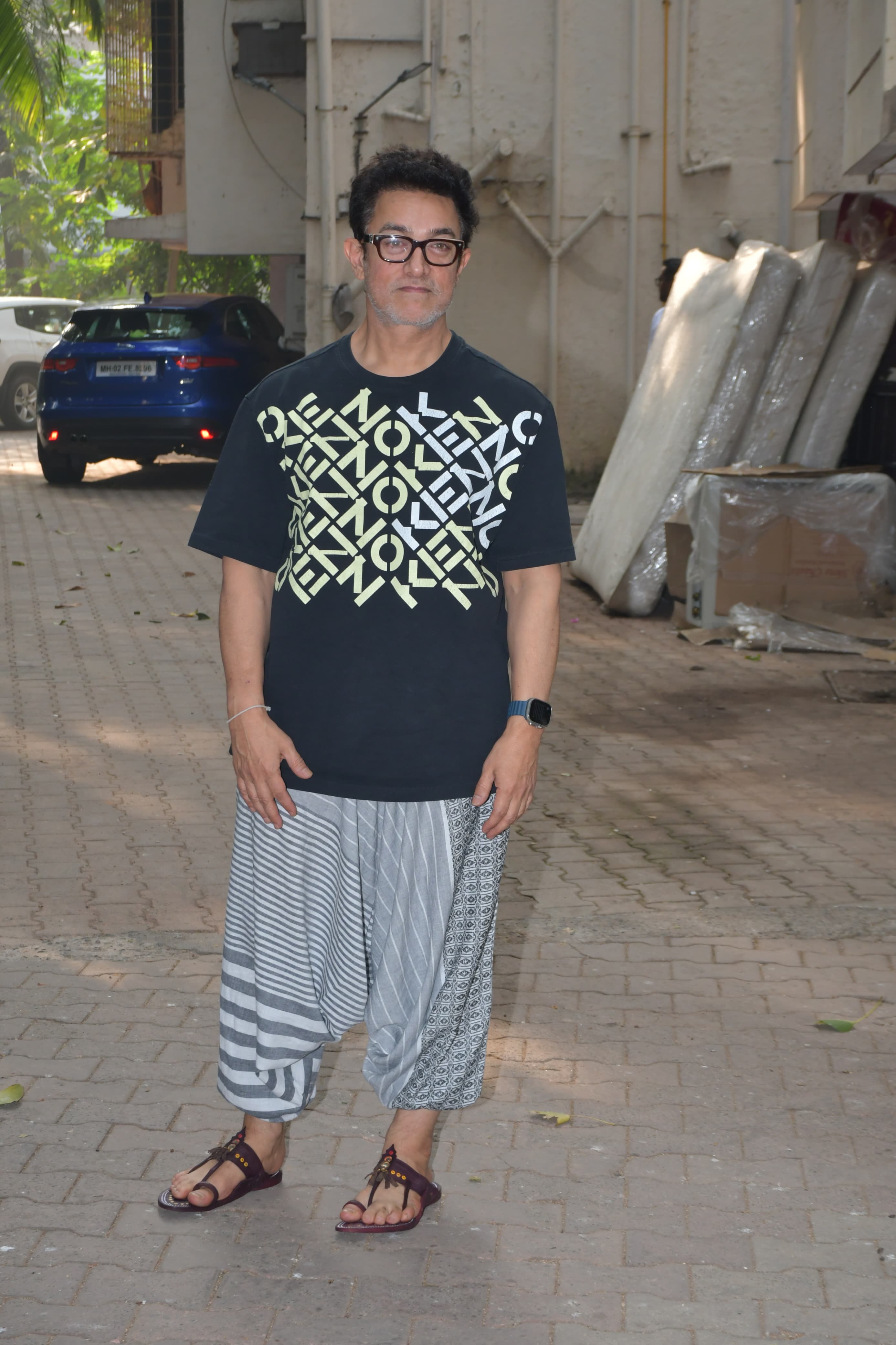 Aamir Khan was snapped in a comfy outfit ahead of her daughter Ira Khan's wedding