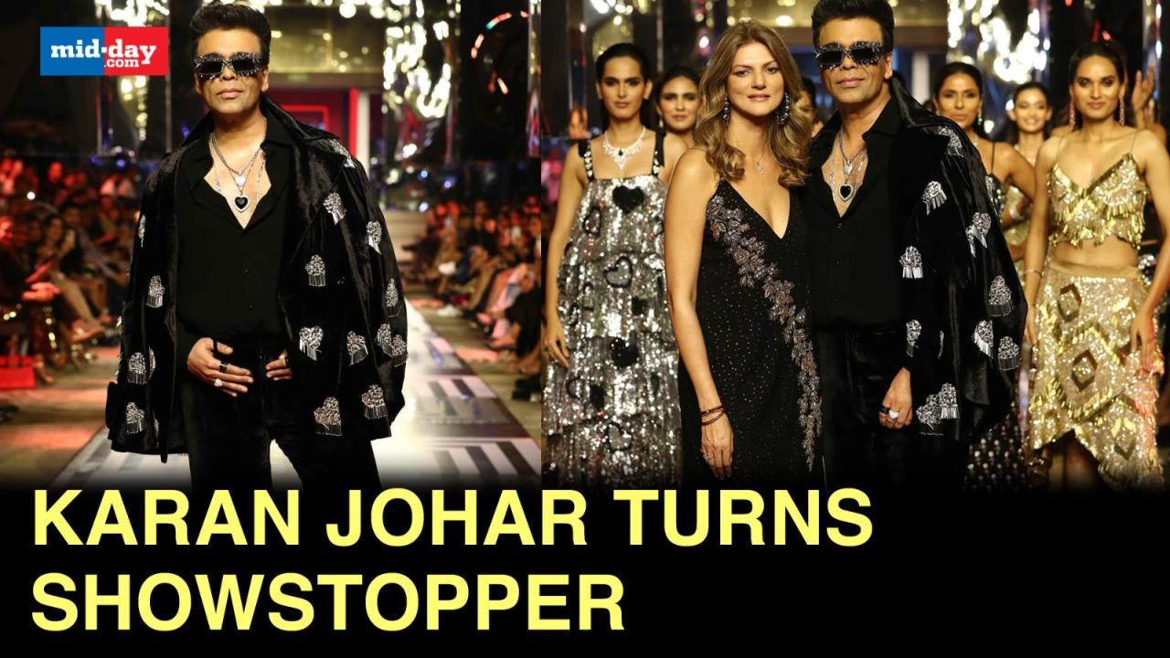 Karan Johar Walks The Ramp For Friend & Fashion Designer Nandita Mahtani 