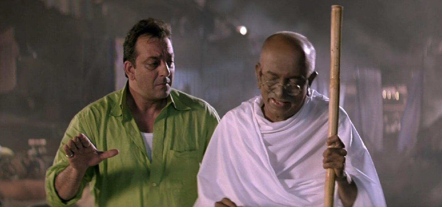 Lage Raho Munna Bhai (2006)A successful Bollywood film starring Sanjay Dutt that coined the term 'Gandhigiri.' Although not focused on the freedom struggle, the movie emphasizes the relevance of Gandhian principles in contemporary life. Sanjay Dutt's character, an underworld don, embraces Gandhi's spirit to solve problems.
