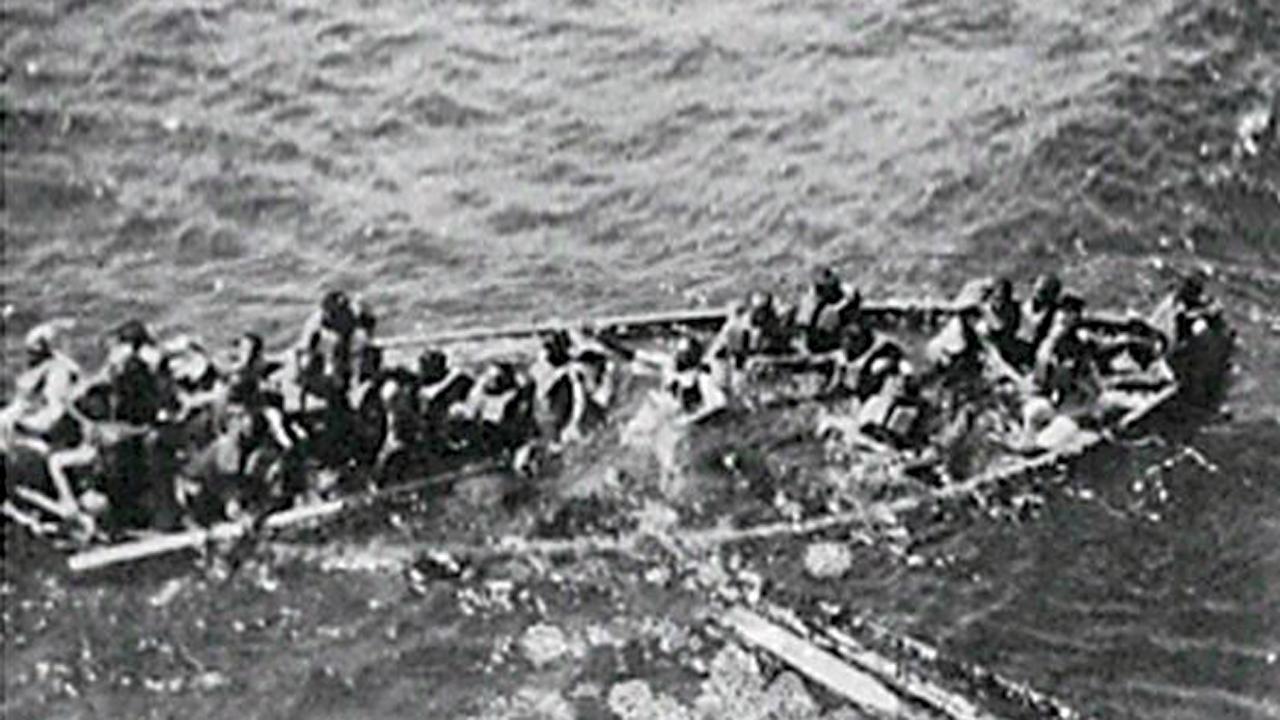 Most of the Tilawa’s history has been pieced together using archival documents and pictures, such as this one of a lifeboat rescuing the victims of the tragedy 