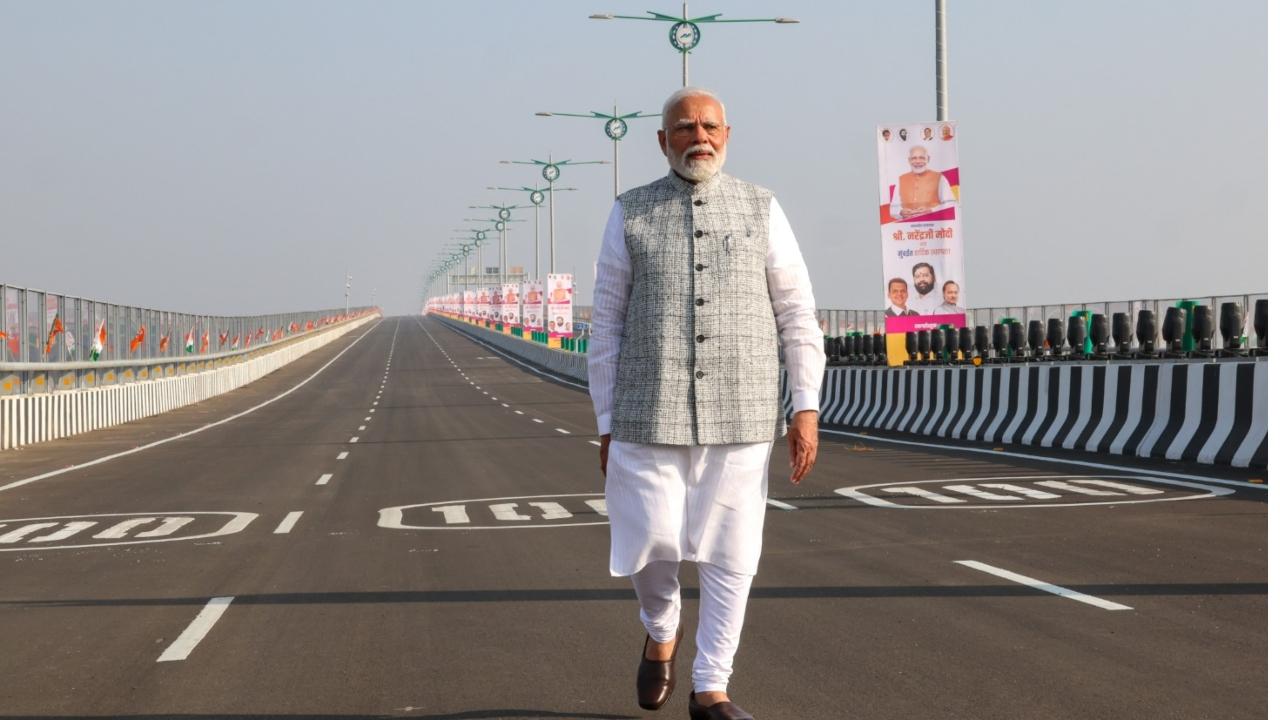 PM Modi took a walk at the MTHL, also known as Atal Setu after its inauguration