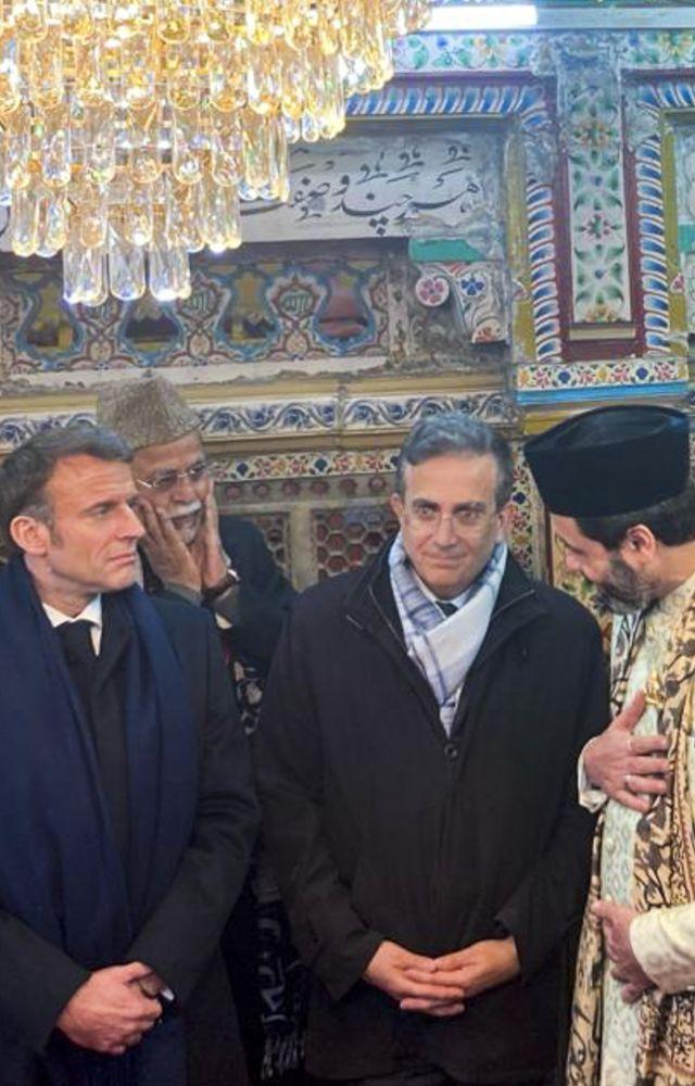 Emmanuel Macron visits Nizamuddin Dargah