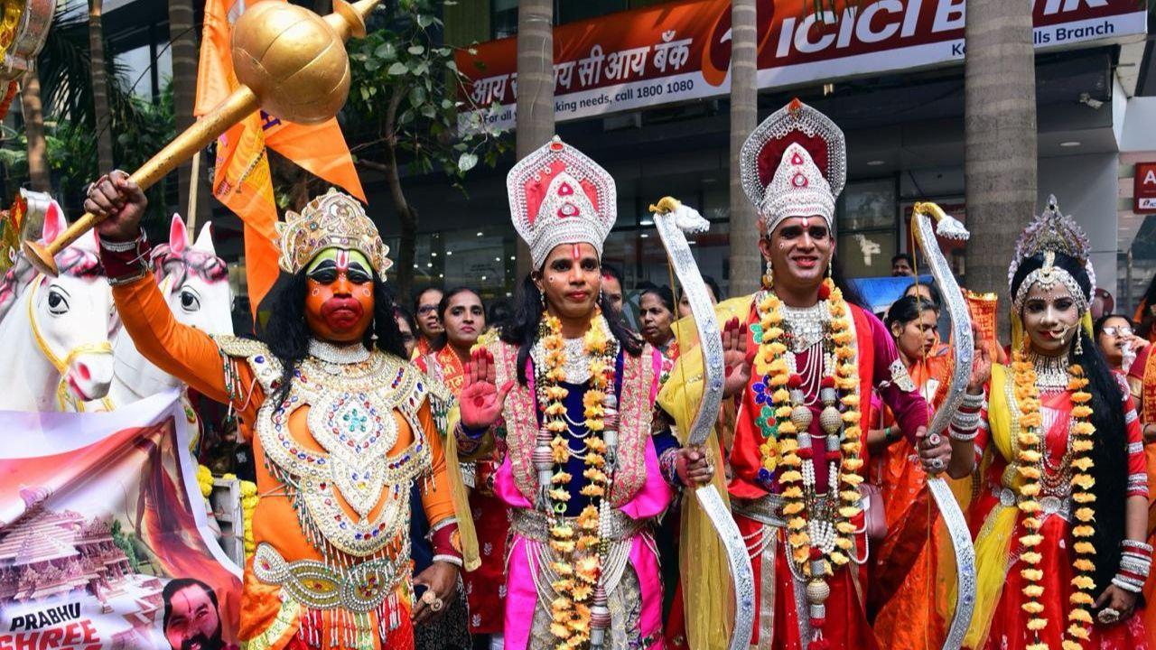 Prior to Ram Mandir consecration, rally taken out in Mumbai to celebrate it