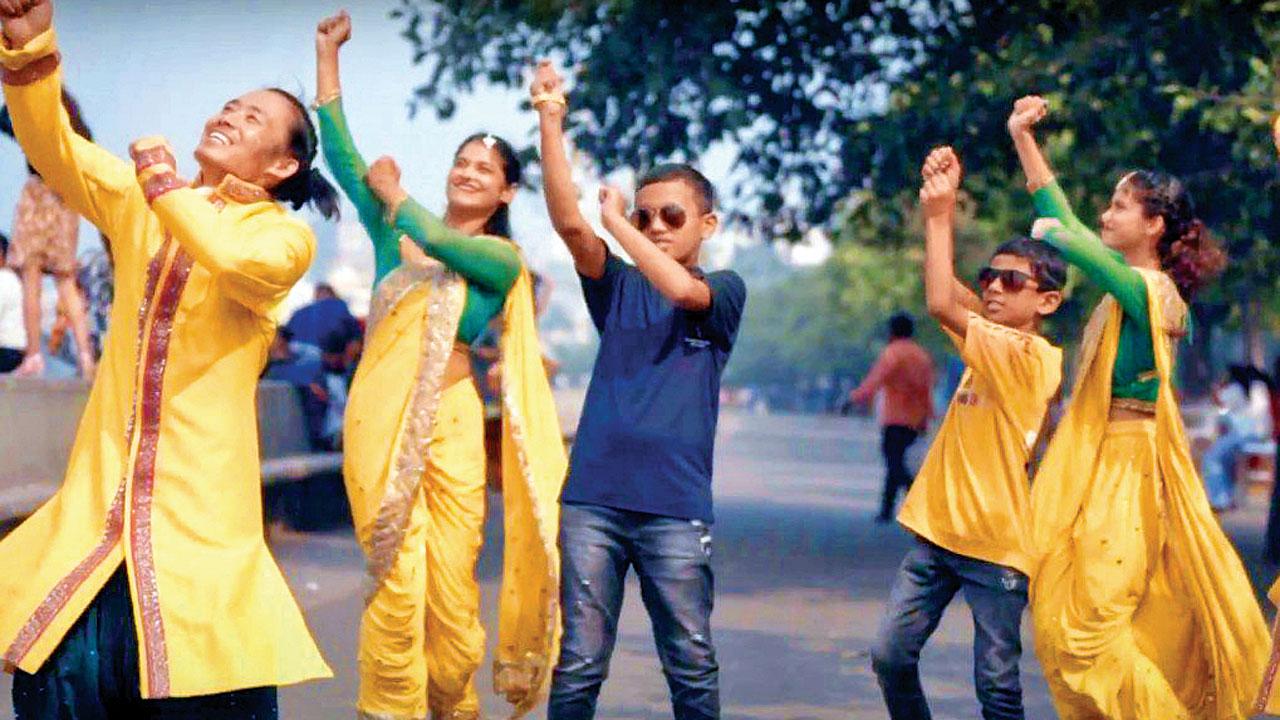 Dancers perform the hook step at Marine Drive