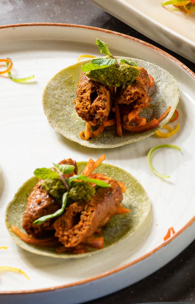 Start with some soft tacos, dive into delights like Tofu Kimchi, Cajun Ground Chicken Tacos and Dynamite Prawns Tacos